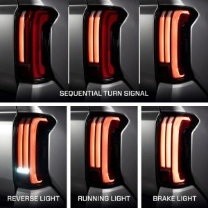Toyota Tacoma Tail Lights - FORM Lighting - Sequential LED - Red/Smoked - `24-`26